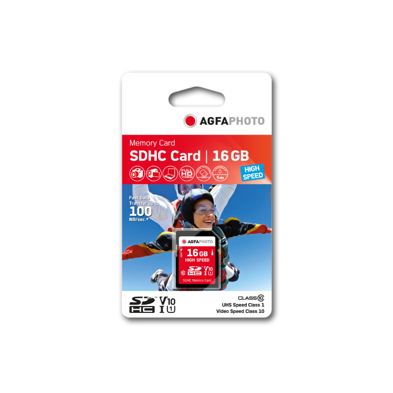 Carte SD Appareil Photo - AgfaPhoto Carte mémoire SDHC 16 Go - CLASS 10