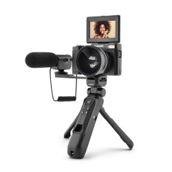 Refurbished Kompaktkamera-Paket für Vlogging – Realishot VLG4K-DIG – 16X Digitalzoom