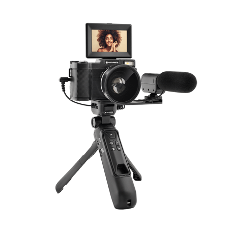 Paquete de cámara compacta Vlogging reacondicionada - Realishot VLG4K-DIG - Zoom digital 16X