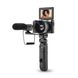 Refurbished Kompaktkamera-Paket für Vlogging – Realishot VLG4K-DIG – 16X Digitalzoom