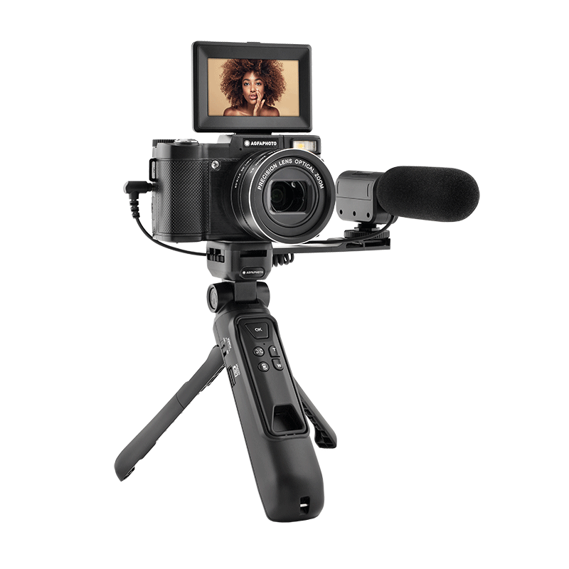 Refurbished Kompaktkamera-Paket für Vlogging – Realishot VLG4K-OPT – 5X optischer Zoom