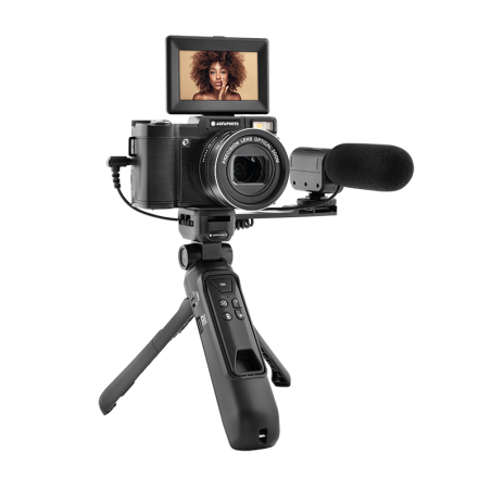 Paquete reacondicionada de cámara compacta Vlogging - Realishot VLG4K-OPT - Zoom óptico 5X