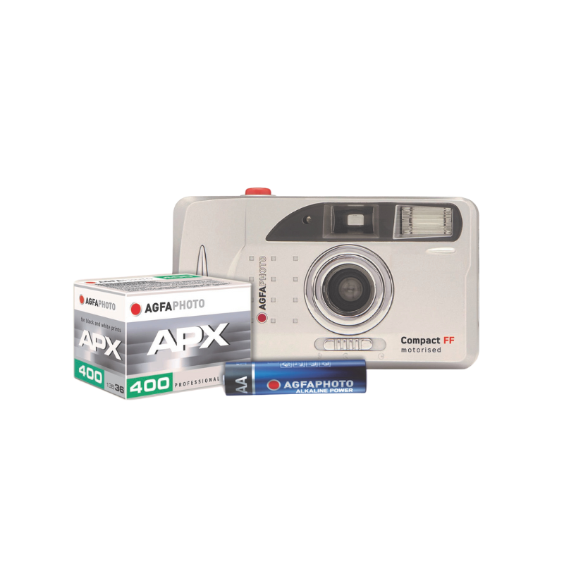 AgfaPhoto Motorbetriebenes wiederverwendbares Silberpaket - inklusive Film und Batterie