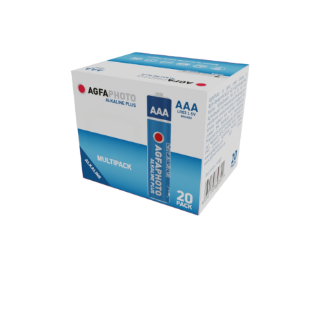 Pack de 20 Piles Alcalines AgfaPhoto Haute Performance - LR03 AAA