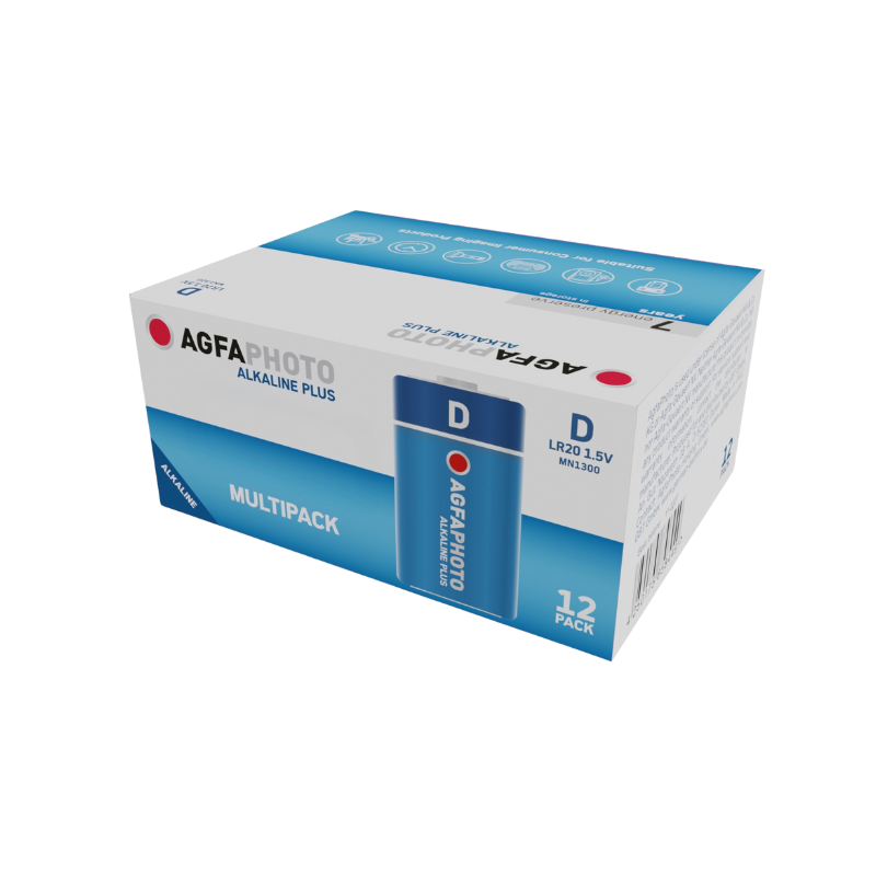 Pack de 12 pilas alcalinas PLUS Mono D - LR20