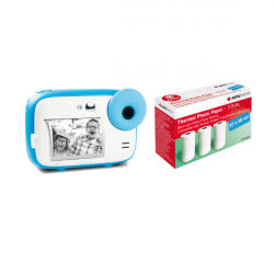 Aparat natychmiastowy - Realikids Instant Cam Blue + 6 rolki papieru