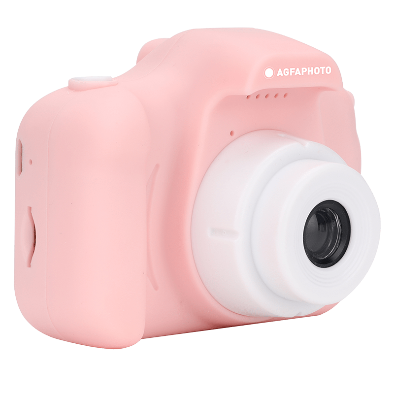 Agfa photo pack realikids instant cam + 1 carte micro sd 32gb + 3 rouleaux  papier thermique atp3wh - appareil photo instantané enfant, ecran lcd 2,4',  miroir selfie et filtre photo - rose - Conforama