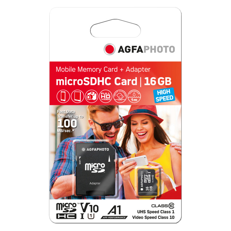 Karta SD do aparatu - AgfaPhoto Micro SDHC Karta pamięci 16 GB - KLASA 10