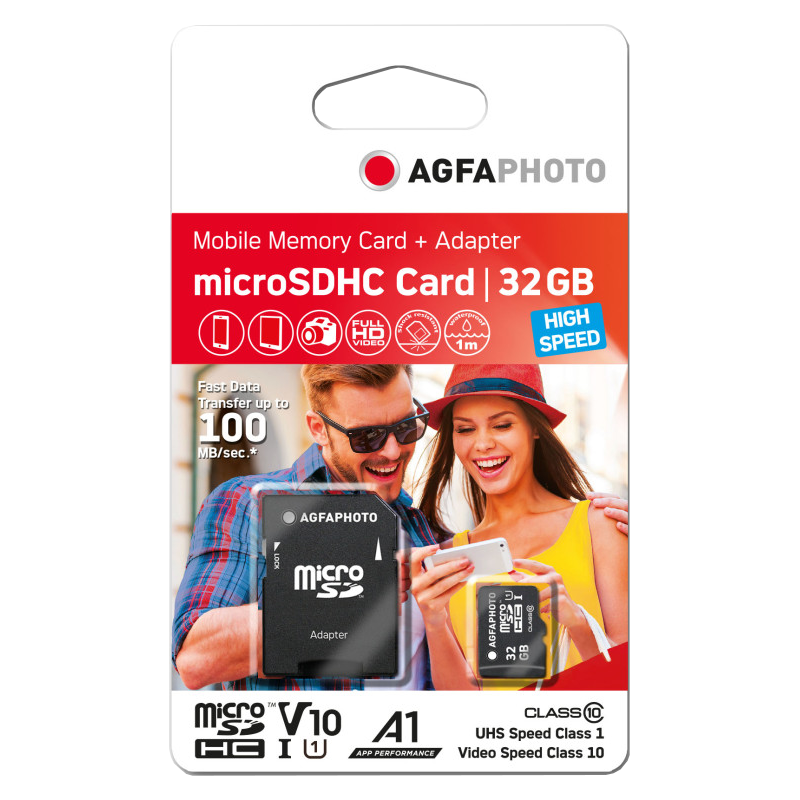 Karta SD do aparatu - AgfaPhoto 32 GB Karta pamięci Micro SDHC - KLASA 10