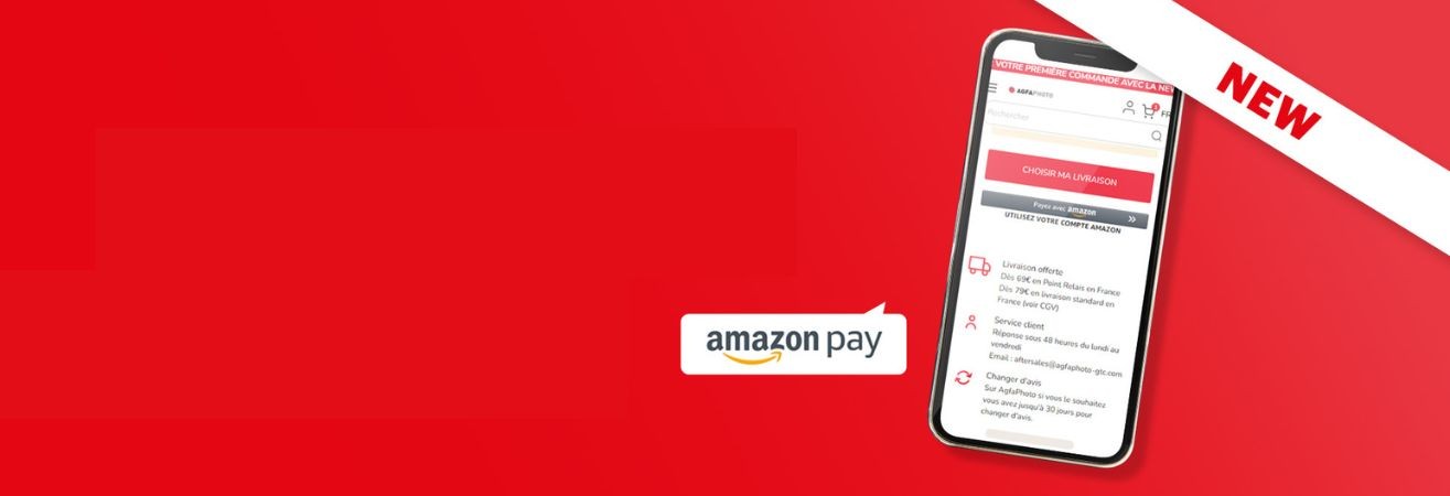 AgfaPhoto et Amazon Pay : simplifiez vos achats photo